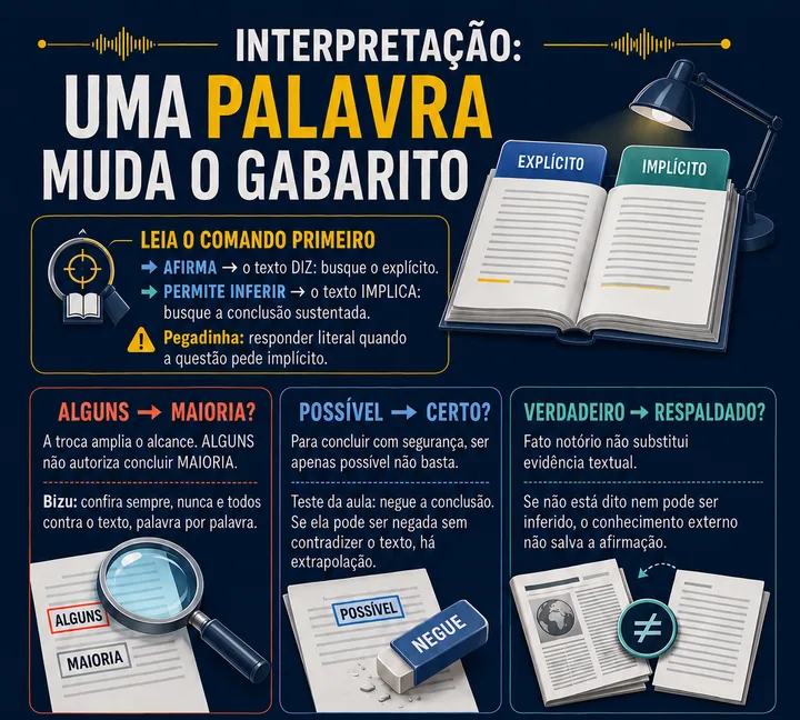 Resumo visual de Compreensão e Interpretação de Textos · Tipos e Gêneros Textuais para o concurso da PRF