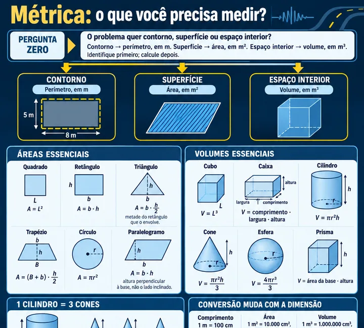 Resumo visual de Métrica para o concurso da PRF