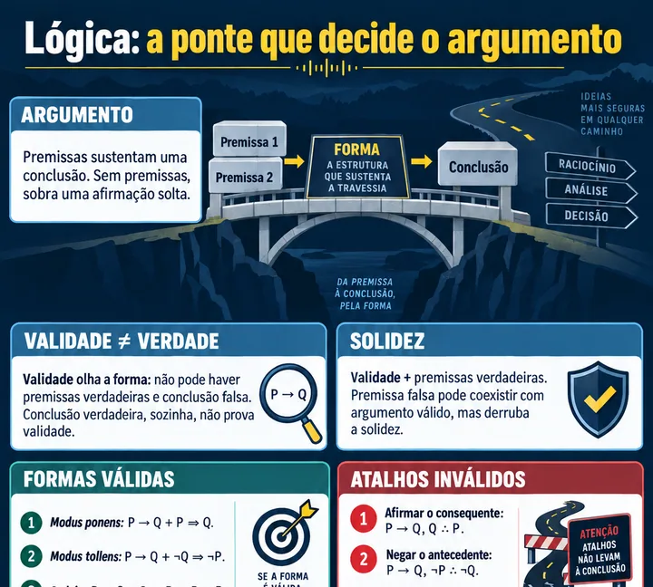 Resumo visual de Estruturas Lógicas e Lógica de Argumentação para o concurso da PRF