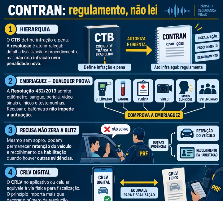 Resumo visual de Resoluções do CONTRAN · Fiscalização para o concurso da PRF