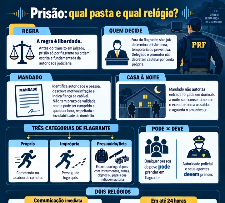 Resumo visual de Prisão para o concurso da PRF