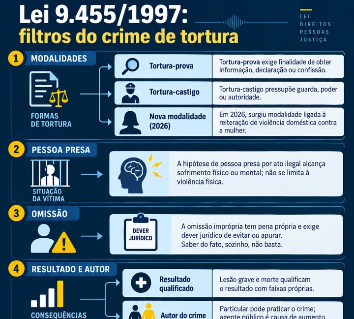 Resumo visual de Crime de Tortura para o concurso da PRF